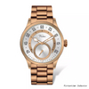 Men's Stainless Steel Watch with Genuine Leather Logo Custom Waterproof Wristwatch
