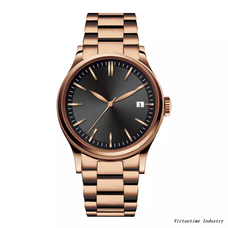 Luxury Stainless Steel Quartz Watches Custom Logo Waterproof Wristwatch