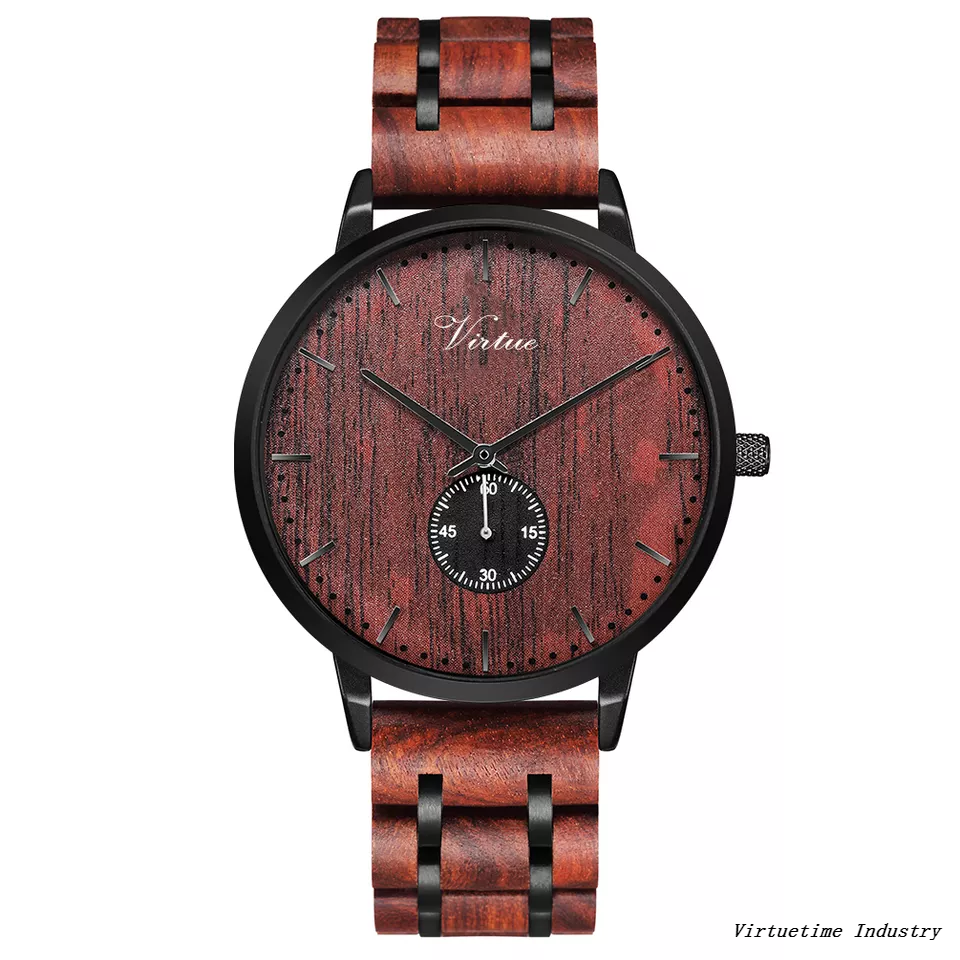 Men's High-Quality Hand Made Wood Wrist Watch with Boxes