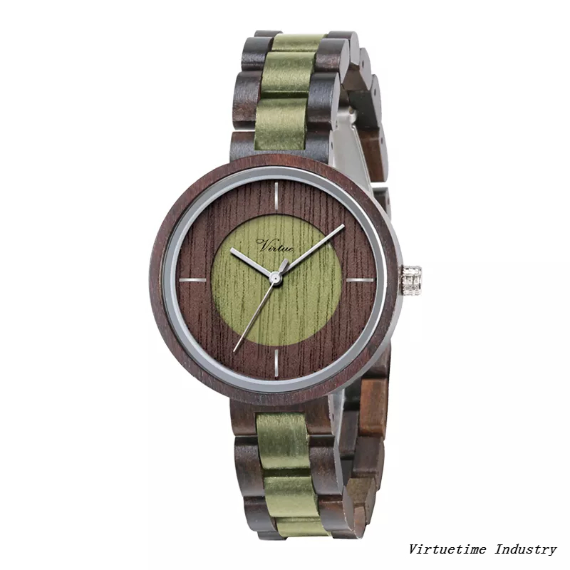 Custom Wood Wrist Watch Lady's Luxury Bamboo Wooden Watches