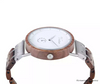 Stainless Steel Wooden Watch 3BAR Water Resistant Custom Logo Personalized Gift