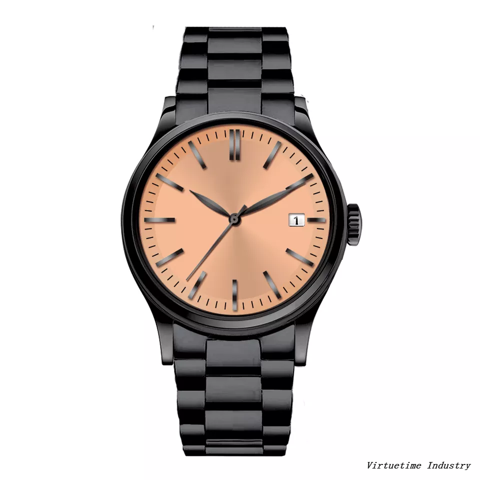 Luxury Stainless Steel Quartz Watches Custom Logo Waterproof Wristwatch