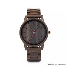 Luxury Classic Walnut Watches Minimalist Design Wooden Bracelet Premium Quality Wristwatch Wood Gift