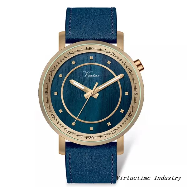 Modern Design Stainless Steel Case Wristwatch Wholesale Genuine Leather Quartz Wristwatch Low MOQ