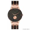 Luxury Lady Wood Watch Customization Solid Stainless Steel Case Wooden Bracelet